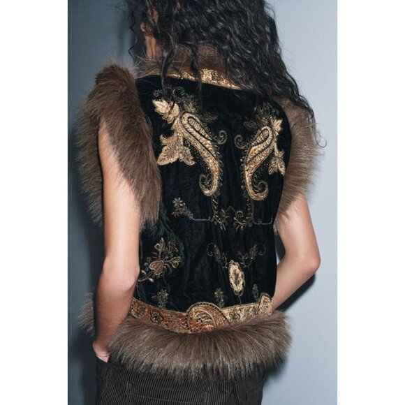 ZARA ZW COLLECTION EMBROIDERED VEST LIMITED EDITION - Picture 4 of 7